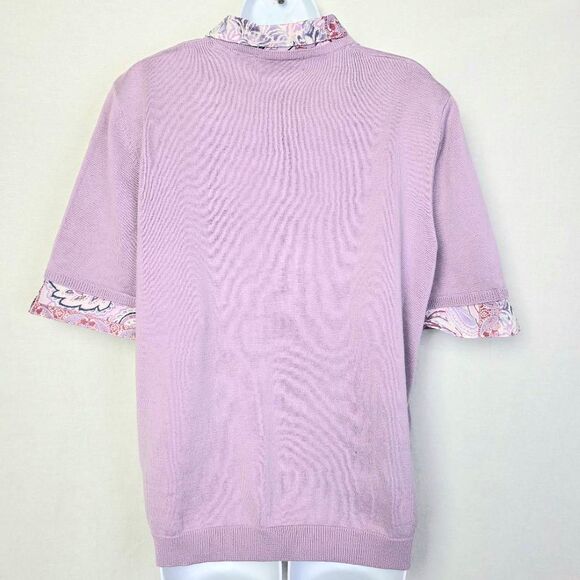 Alfred Dunner Paisley Trim Sweater Blouse XL - Picture 4 of 6